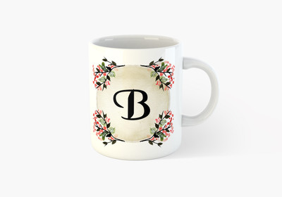 

Deeher Gifts 'B' Name Initials- Ceramic Mug(350 ml), Multicolor