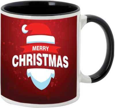 

AllUPrints May This Christmas Brings You A Lot Of Happiness Ceramic Mug(325 ml), Black