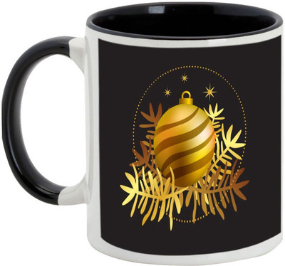 

AllUPrints Christmas Arrival Ceramic Mug(325 ml), Black