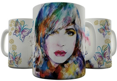 

Shaildha WD11 Ceramic Mug(350 ml), Multicolor