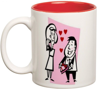 

Prithish A Happy Marriage Ceramic Mug(330 ml), Multicolor
