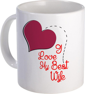 

SKY TRENDS I Love My Best Wife to The Best Gift Present Gift You for Special Occasion Anniversery ANd Valentine Day Design (94) Ceramic Mug(320 ml), White