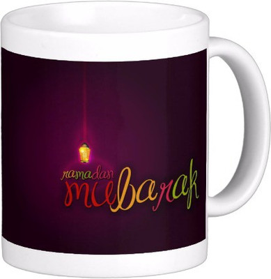 

Exoctic Silver Eid Mubarak AB011 Ceramic Mug(300 ml), Multicolor