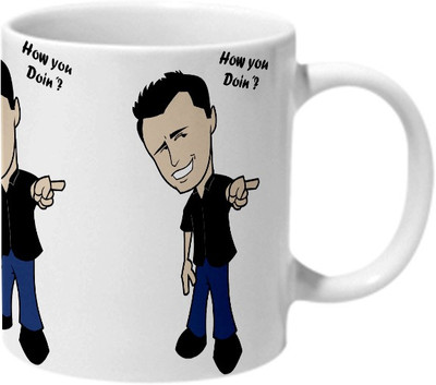 

Mooch Wale Friends Joey How You Doin Clipart Ceramic Mug(325 ml), Multicolor