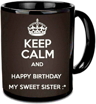

Raj Laxmi sister love crown black Ceramic Mug(350 ml)