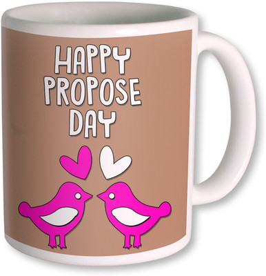 

PhotogiftsIndia Happy Propose Day With Bird Coffee Ceramic Mug(350 ml), White
