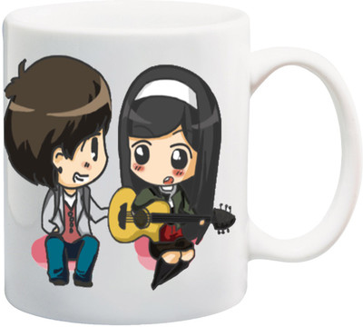 

ME&YOU Gift for Husband/Wife/Hubby/Wifey//Boyfriend/Girlfriend;Couple On Valentine's Day And Anniversary getar Printed Ceramic Mug(325 ml), Multicolor