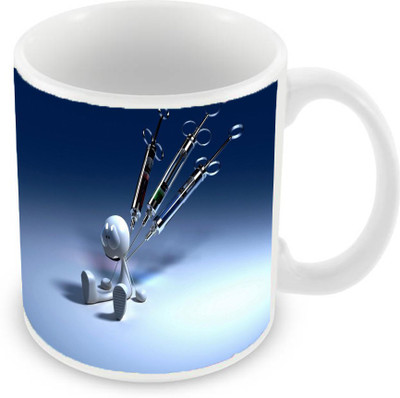 

Sleep Nature's SN-MG-694 Ceramic Mug(350 ml), Blue