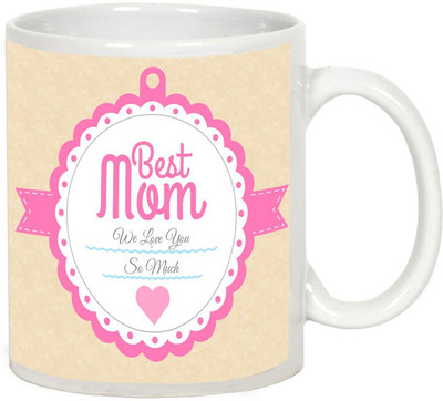 

AllUPrints Best Mother In The Universe White Coffee Ceramic Mug(325 ml), Multicolor