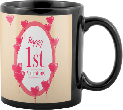 

SKY TRENDS Valentine Gifts For Special Girlfriend,Boyfriend,Wife,Husband,design 195 Ceramic Mug(325 ml), Black