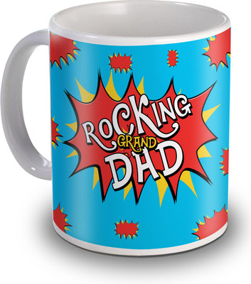 

SKY TRENDS Rocking Grand Dad Gifts For Birthday Ceramic Mug(350 ml), White