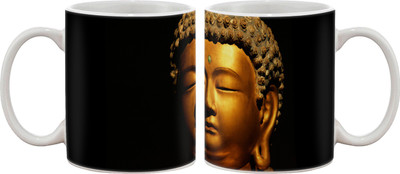 

Artifa Buddha Face Porcelain, Ceramic Mug(350 ml), Multicolor