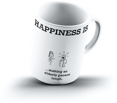 

Ucard Happiness Is1819 Bone China, Ceramic, Porcelain Mug(325 ml)