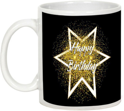 

AllUPrints Shine Like A Star On Your Birthday Ceramic Mug(325 ml), White