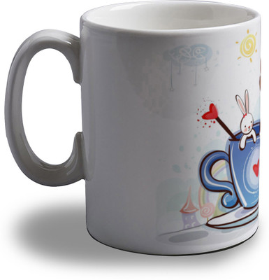 

Artifa Love Coffee Porcelain, Ceramic Mug(350 ml), Multicolor