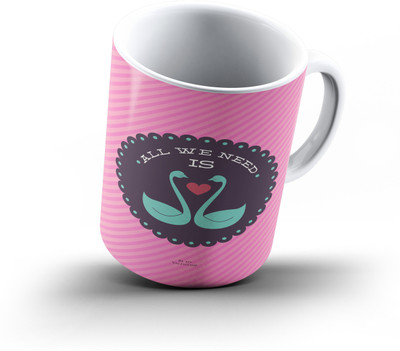 

Ucard Valentines Day Love634 Bone China, Ceramic, Porcelain Mug(325 ml), Multicolor