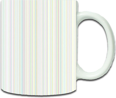 

Maison N Mode Lining Pattern Coffee Ceramic Mug(330 ml), Multicolor