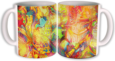 

PhotogiftsIndia art design 001 Ceramic Mug(350 ml, Pack of 2), Multicolor