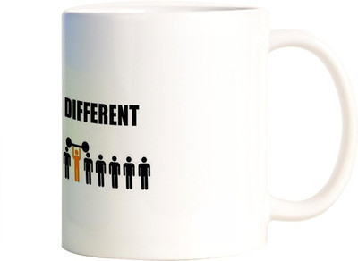 

Rangeele Inkers Dare To Be different Motivational Ceramic Mug(300 ml), Multicolor