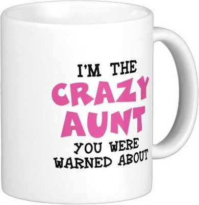 

Exoctic Silver Crazy Aunt A001 Ceramic Mug(350 ml), Multicolor
