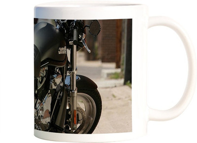 

Rangeele Inkers Harley davidson Ceramic Mug(300 ml), Multicolor