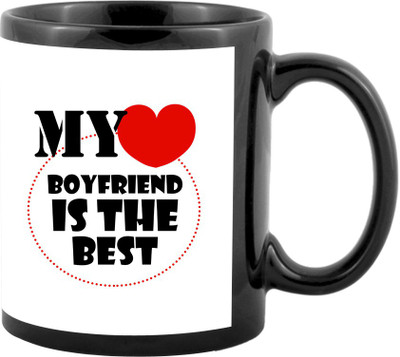 

SKY TRENDS World's Best Gifts For Valentine Girlfriend Boyfriend Friend Husband Wife Anniversary & Birthday Design Code 117 Ceramic Mug(325 ml), Black