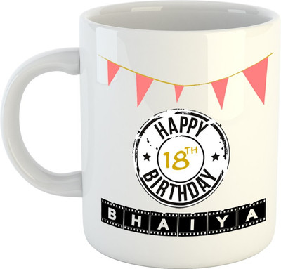 

HuppmeGit Happy Birthday Brother White Ceramic Mug(350 ml)