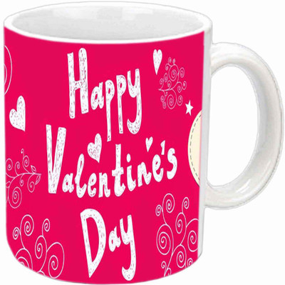 

Raj Laxmi Happy valentines day white Ceramic Mug(374 ml)