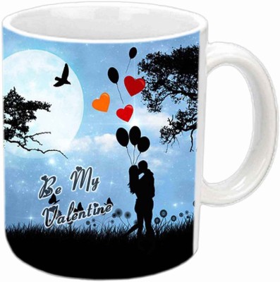 

Raj Laxmi Be mine valentine white Ceramic Mug(363 ml)