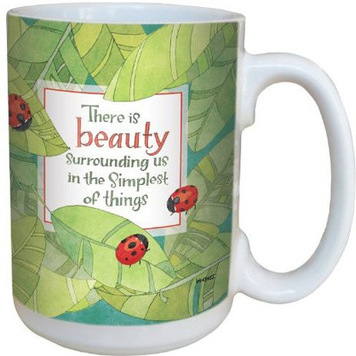 

Tree-Free Greetings Greetings lm43463 Sweet Ladybug Beauty by Robin Pickens Ceramic with Full-Sized Handle, 15-Ounce Ceramic Mug(60 ml), Multicolor