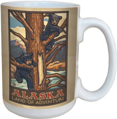 

Tree-Free Greetings Greetings lm43109 Vintage Alaska Bear Cubs by Paul A. Lanquist Ceramic with Full-Sized Handle, 15-Ounce, Multicolored Ceramic Mug(60 ml), Multicolor