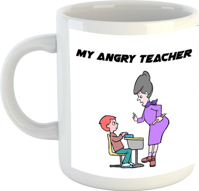 

HuppmeGift My Angry Teacher White Ceramic Mug(350 ml)