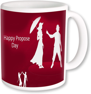

PhotogiftsIndia Happy Propose Day With Couple 01 Ceramic Mug(325 ml), Multicolor