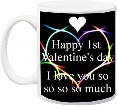 

ME&YOU 1st Valentine's Day Gift : I Love You So Much Printed Ceramic Mug(325 ml), Purple