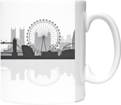 

Crackndeal Round-05 Ceramic Mug(300 ml), Black