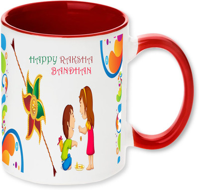 

PhotogiftsIndia Happy Raksha Bandhan 027 Ceramic Mug(325 ml), Multicolor