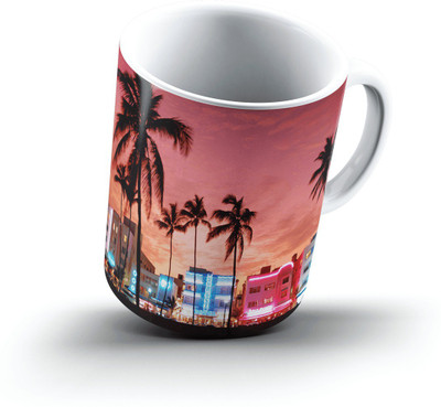 

Ucard Neon Nightlife South Beach Miami Florida2542 Bone China, Ceramic, Porcelain Mug(325 ml)