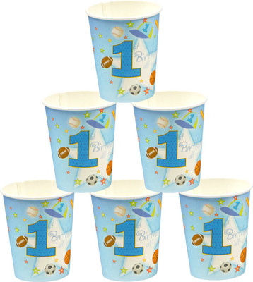 

Funcart Sporty At 1 Paper Mug(250 ml, Pack of 6), Blue