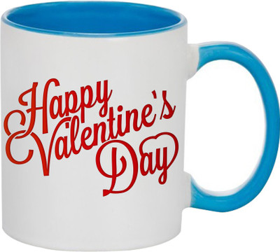 

SKY TRENDS Beautiful Special and Best Happy Valentine Gifts for Boyfriend Girlfriend Fiance Wife Husband Friends Birthday Anniversary056 Ceramic Mug(325 ml), Blue