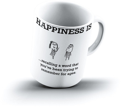 

Ucard Happiness Is1318 Bone China, Ceramic, Porcelain Mug(325 ml)