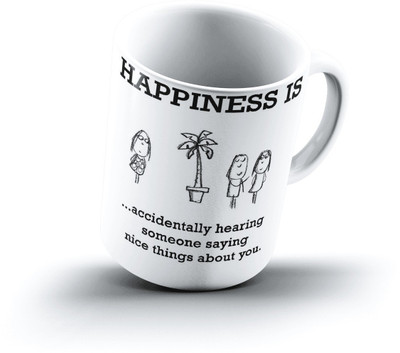 

Ucard Happiness Is1085 Bone China, Ceramic, Porcelain Mug(325 ml)