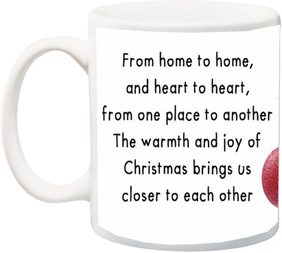 

ME&YOU Gift For family/Relative/friend;christmas brings us closer to each other printed Ceramic Mug(325 ml), Multicolor