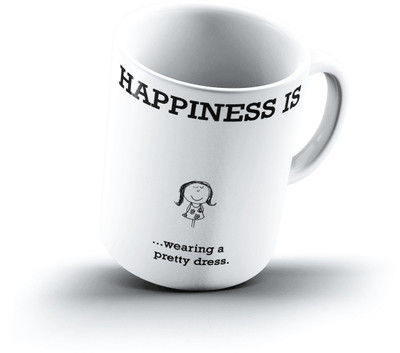 

Ucard Happiness Is1619 Bone China, Ceramic, Porcelain Mug(325 ml)