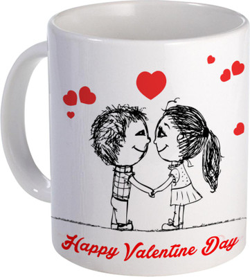 

SKY TRENDS Can't Help Falling in Love mug Best Gift for Valentine's Day, Her, Girlfriend,boy friend,husband, Wife,Birthday, Anniversary,Christmas or Any Holidays Design 010 Ceramic Mug(320 ml), Blue;white