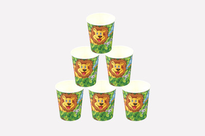 

Funcart Jungle Part Paper Mug(250 ml, Pack of 6), Green