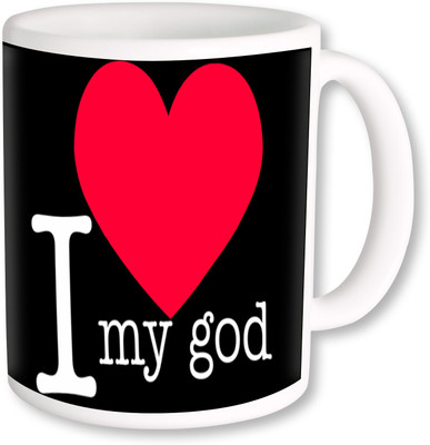 

A Plus I Love My God.jpg Ceramic Mug(250 ml), Multicolor
