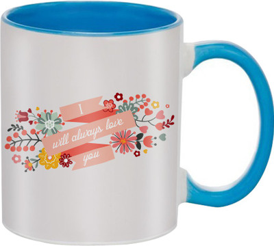 

SKY TRENDS Great Romantic Love Best Gifts For Valentine Day For Girlfriend Boyfriend Fiance Wife Husband, Anniversary,Christmas, Design 089 Ceramic Mug(325 ml), Blue