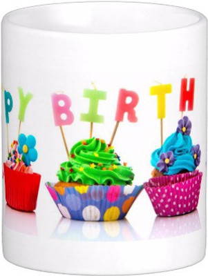 

Exoctic Silver Happy Birthday To You : B'day 017 Ceramic Mug(300 ml), Multicolor