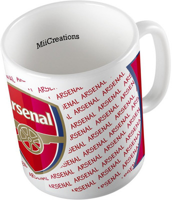 

MiiCreations Printed Arsenal Team Ceramic Mug(325 ml), Multicolor