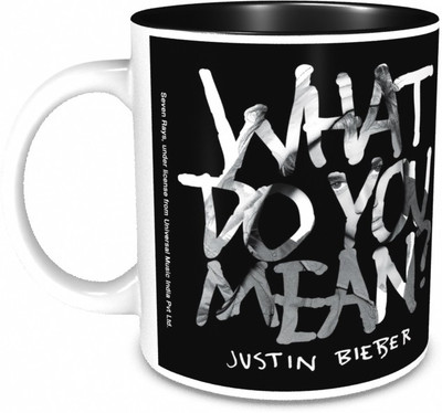 

Bravado Justin Bieber What Do You Mean B/W (Officially Licensed) Ceramic Mug(350 ml)